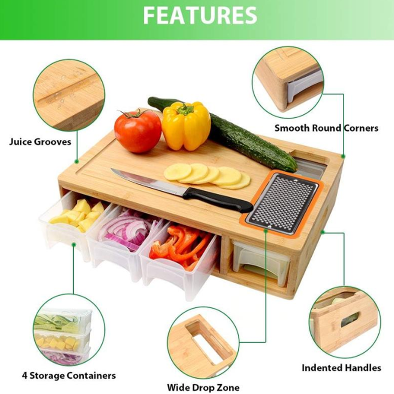 Bamboo Cutting Board For Cleaner Prep