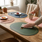 Faux Leather Placemats for Easy Table Protection