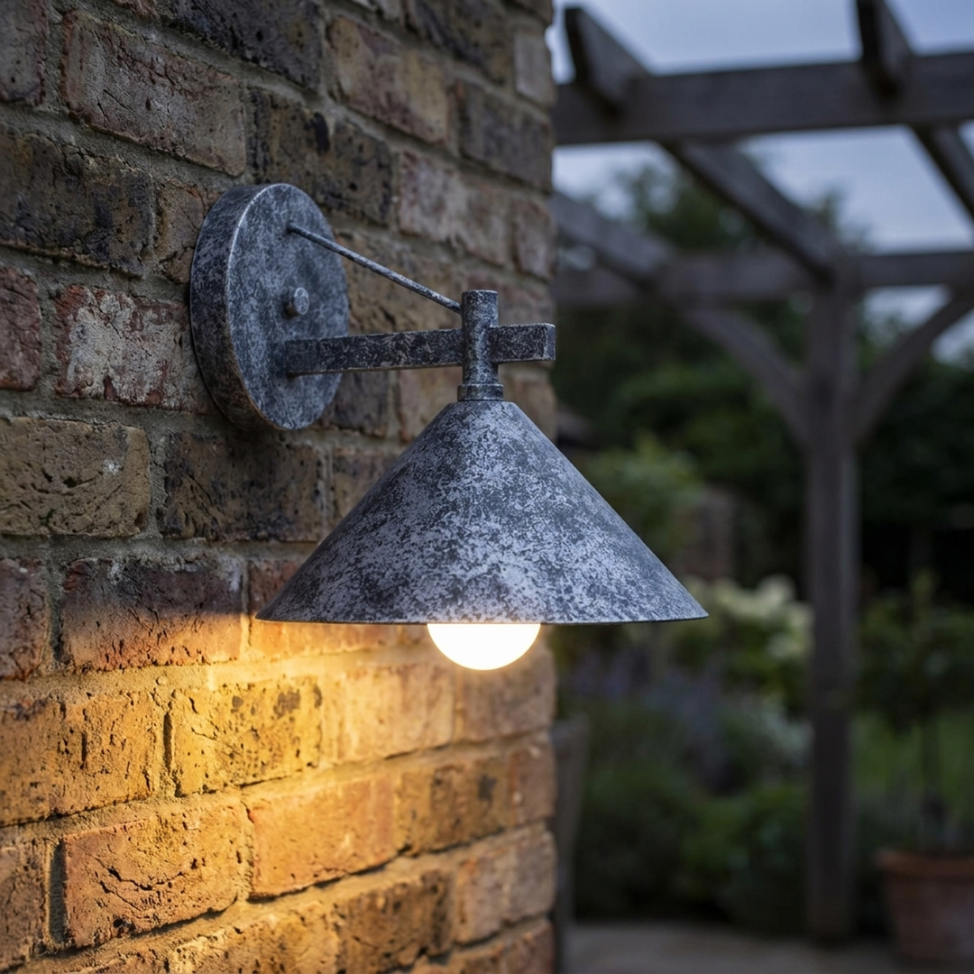 Industrial Outdoor Wall Light for a Welcoming Glow