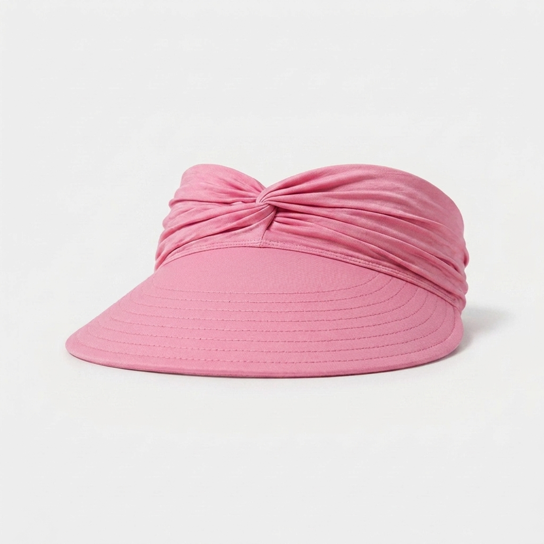 Ruched Travel Visor for Wide-Brim Sun Protection