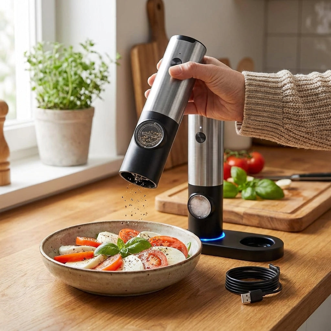 One-Touch Spice Mill Set for Effortless Seasoning