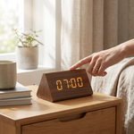 Voice-Activated Wooden Clock for Effortless Timekeeping