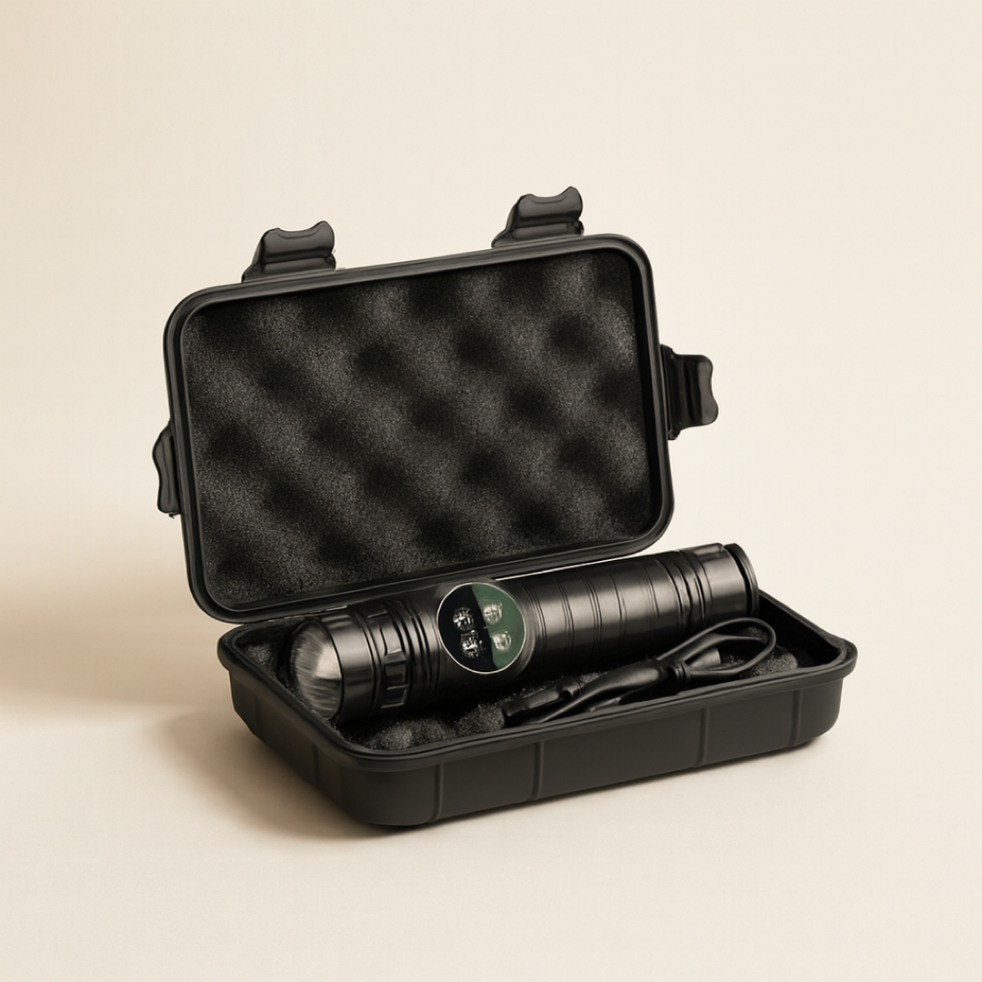 Rechargeable Zoom Flashlight for Hands-Free Tasks