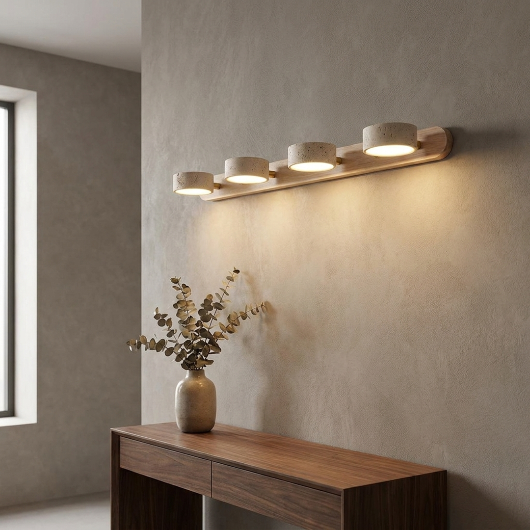 Travertine Wall Sconce for Warm Ambient Light