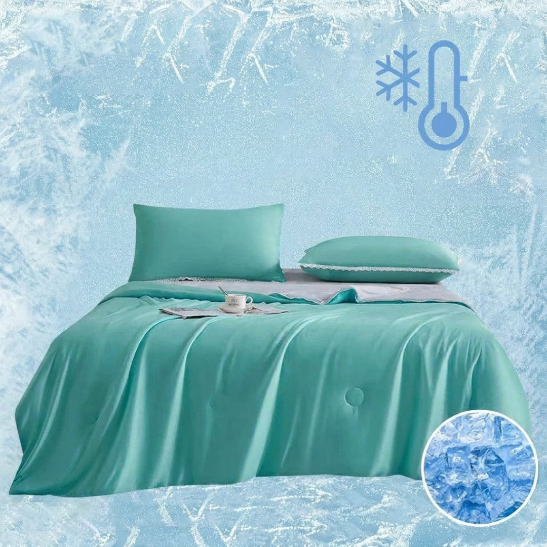 Dual-Sided Cooling Quilt for Restful Sleep