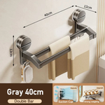 Double-Bar Towel Rack for Drill-Free Storage