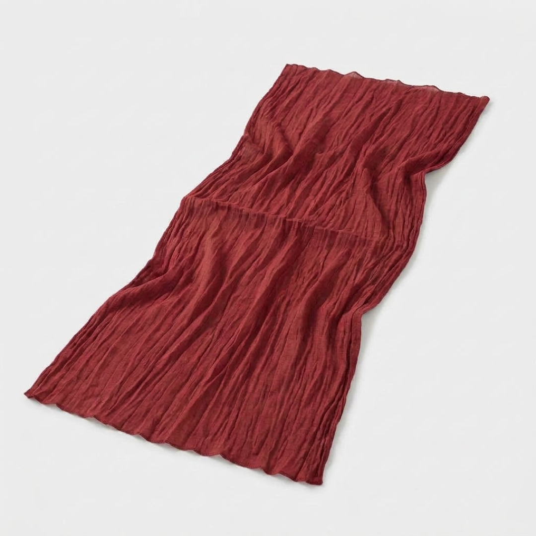 Gauze Table Runner for Effortless Rustic Style