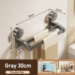 Double-Bar Towel Rack for Drill-Free Storage