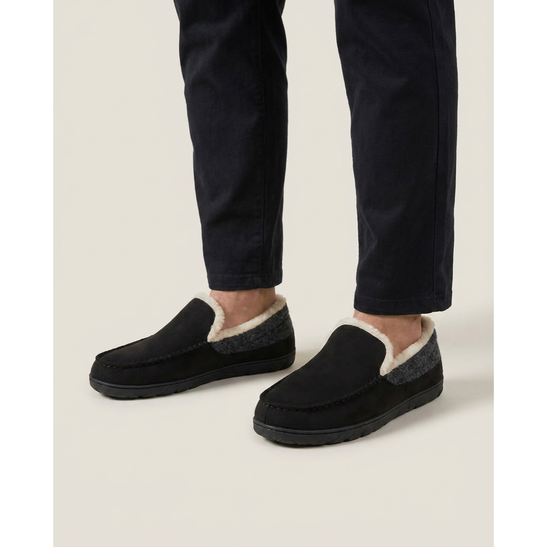 Men's Wool-Look Slip-Ons for Easy Warmth