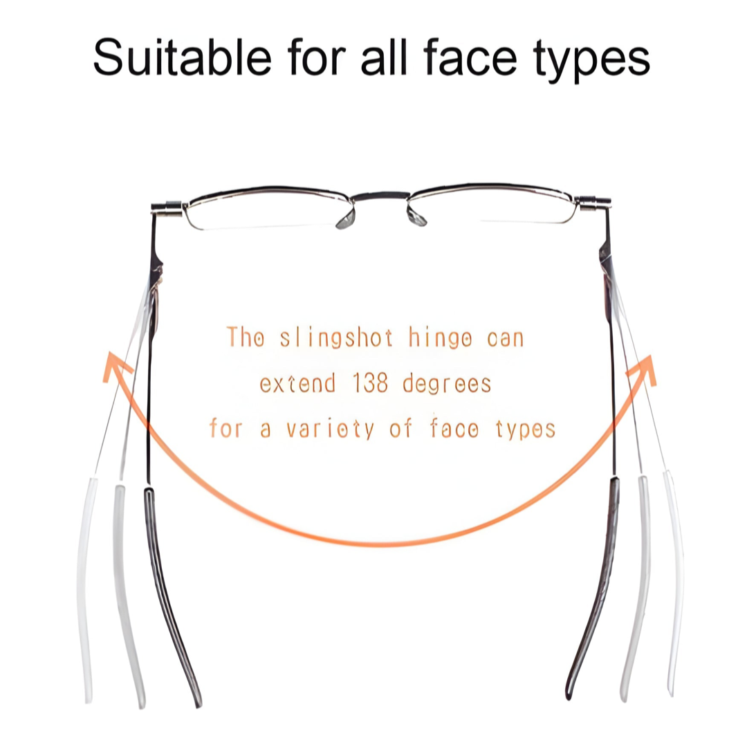 Pocket Reading Glasses With Slim Travel Case