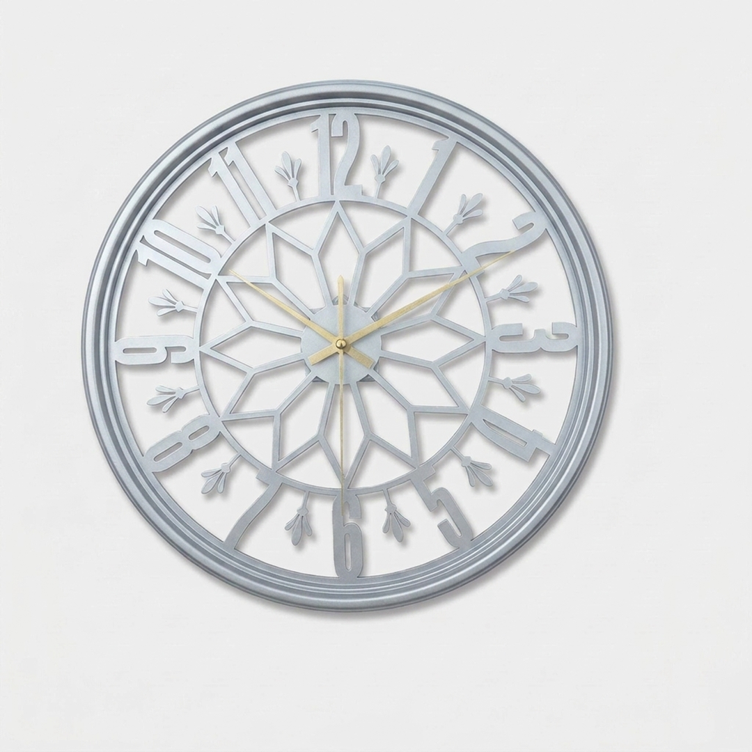 Industrial Metal Wall Clock for Quiet Spaces