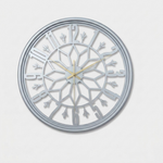 Industrial Metal Wall Clock for Quiet Spaces