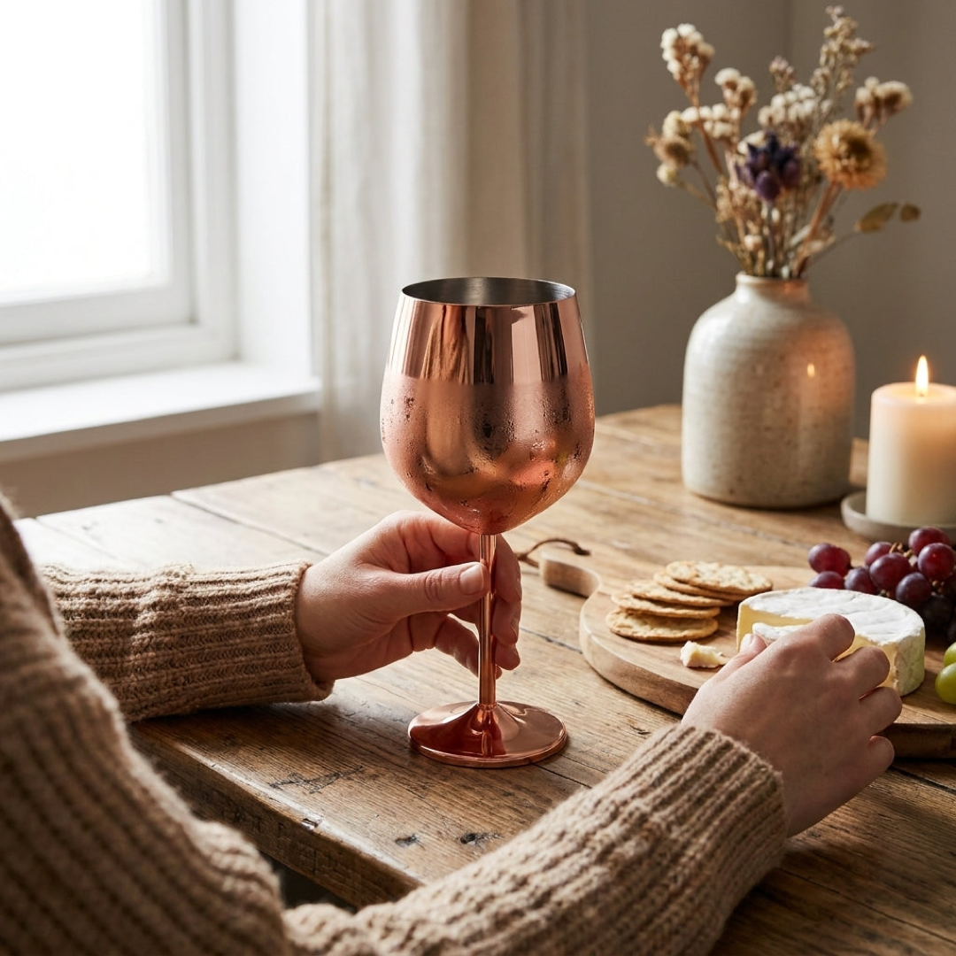 Shatterproof Steel Wine Goblet Keeps Drinks Cool