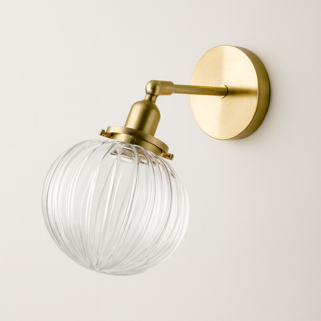 Prismatic Orb Wall Sconce for a Warm Glow