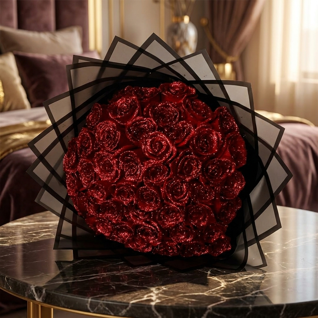 Glitter Rose for Effortless Romantic Decor