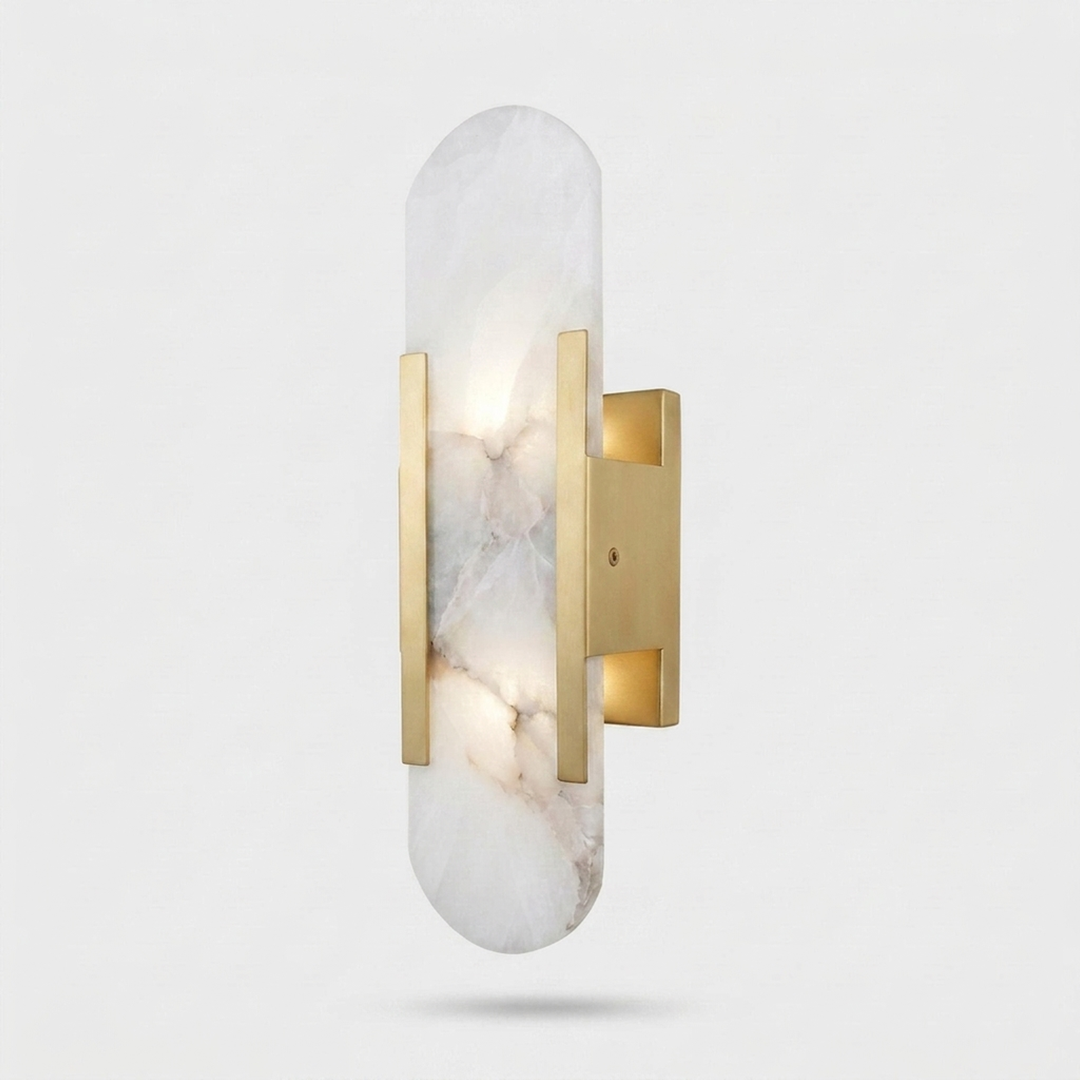Sculpted Marble Sconce for Soft Ambient Light