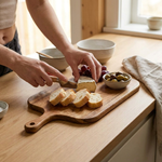 Double-Sided Wooden Board for Prep and