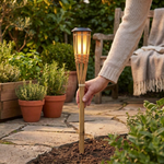 Bamboo Solar Path Light for Effortless Evenings
