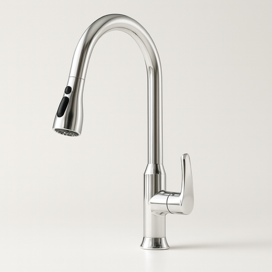 Auffälliger Küchenwasserhahn – flexibler Ausziehbereich