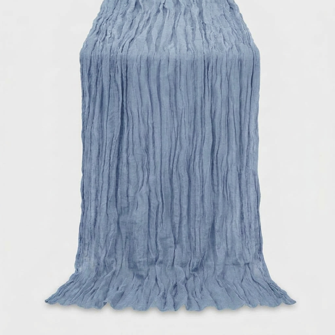Lilac Gauze Table Runner for Effortless Elegance