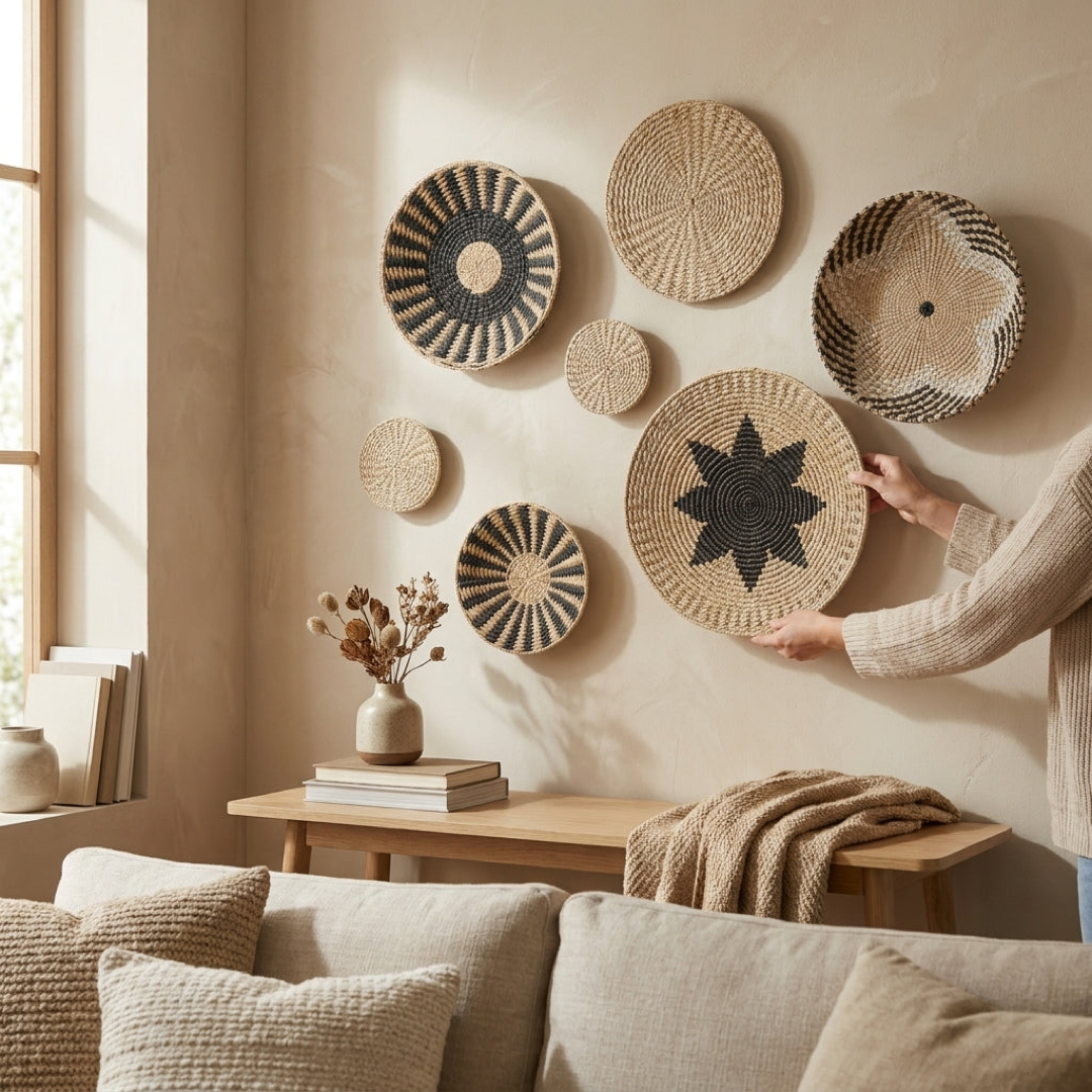 Seagrass Wall Basket for Natural Warmth