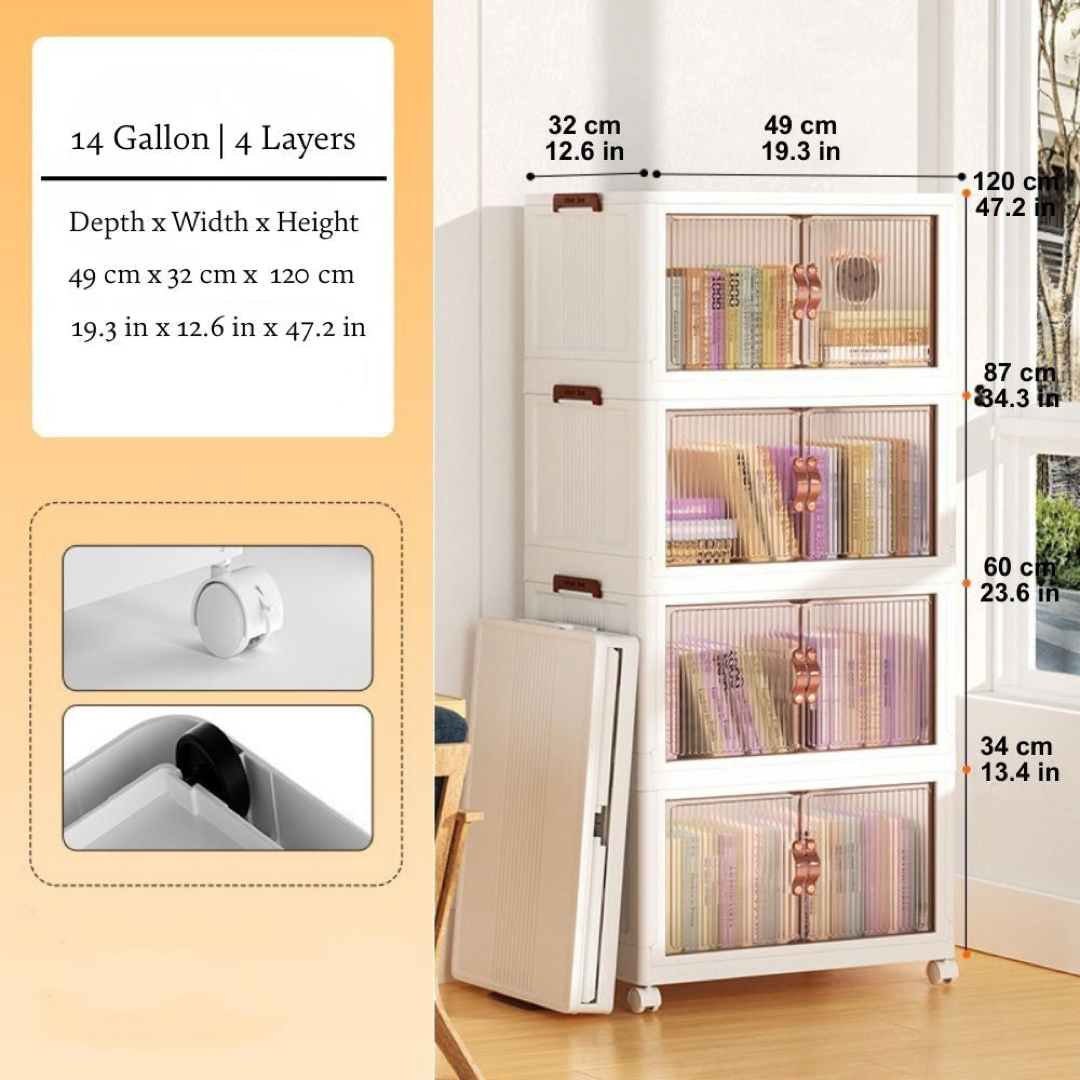 Clear-Front Storage Bins for Easy Access