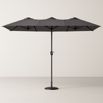 Twin Garden Parasol for Wider Patio Shade
