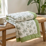 Botanical Summer Quilt for Cool, Airy Sleep