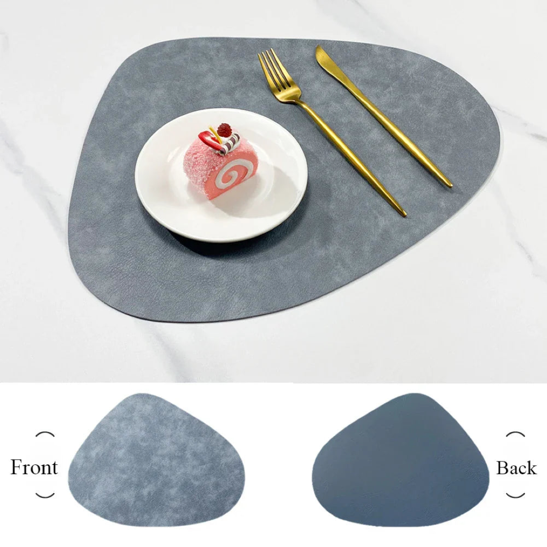 Teardrop Faux Leather Placemat for Easy Cleanup