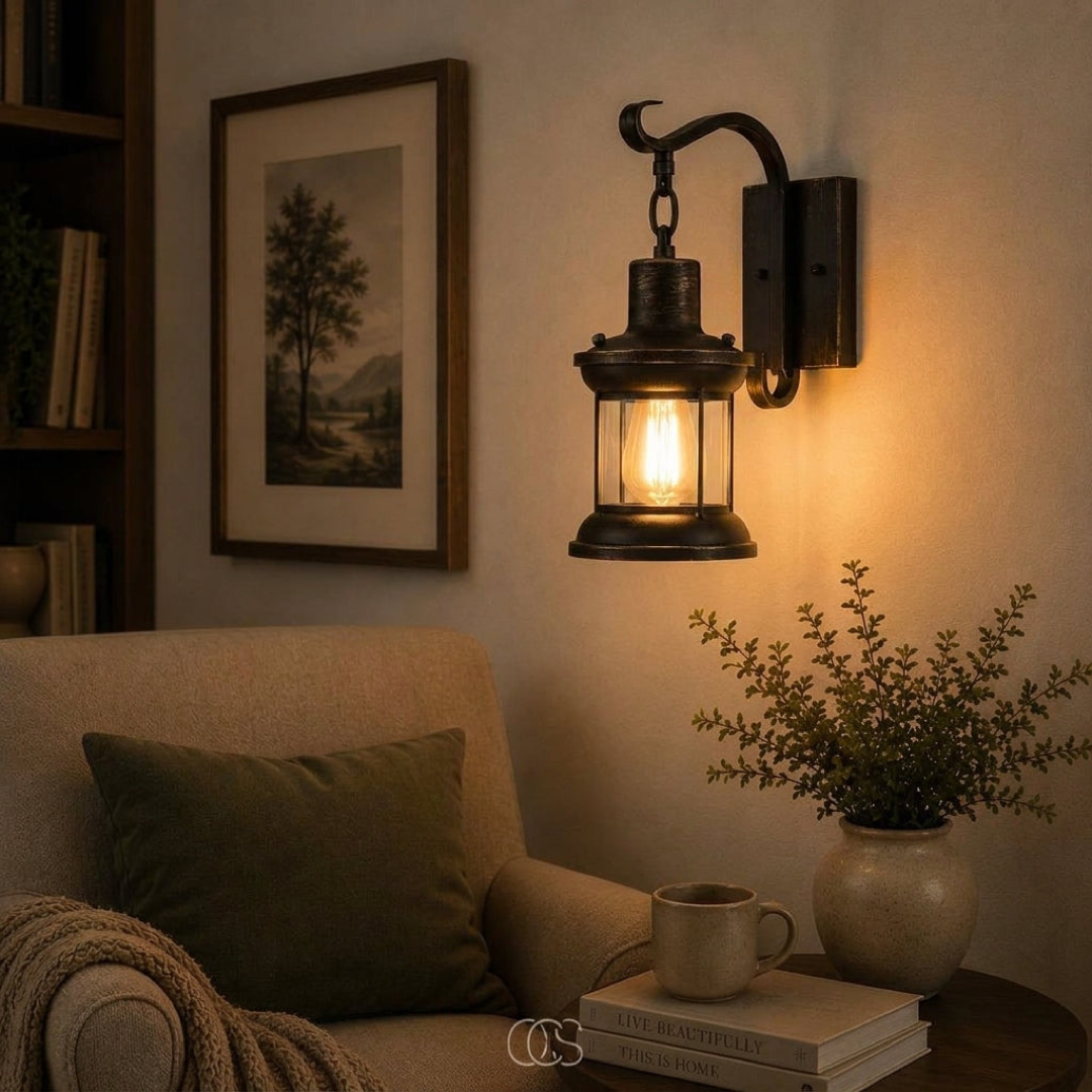 Vintage Cage Wall Light for a Warm Glow