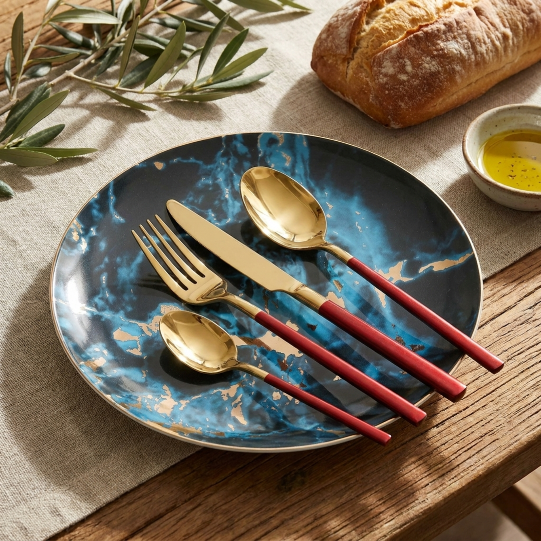 Sculpted Cutlery Set for Inviting Dining