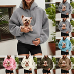 Cozy Pet Pouch Hoodie for Hands-Free Carrying