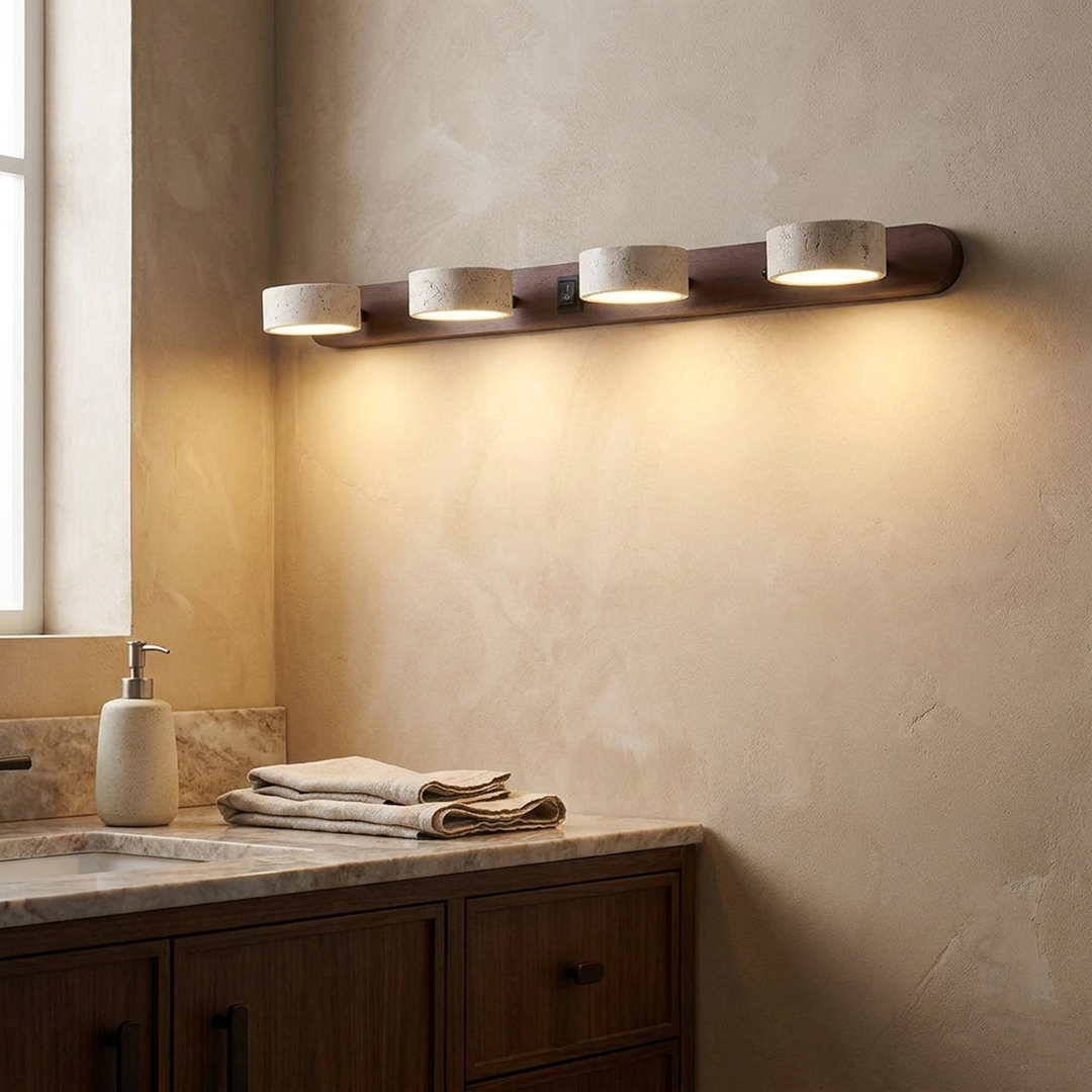 Travertine Wall Sconce for Warm Ambient Light