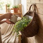 Rattan Basket Planter for Flexible Display