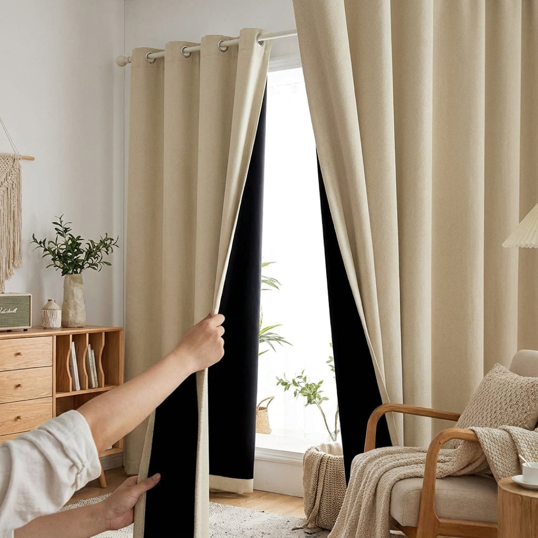 Coated Blackout Curtains for Restful Rooms