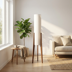 Walnut LED Floor Lamp for Adjustable Ambience