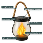 Solar Flame Lantern For Warm Outdoor Evenings