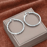 Textured Hoop Earrings With Effortless Sparkle