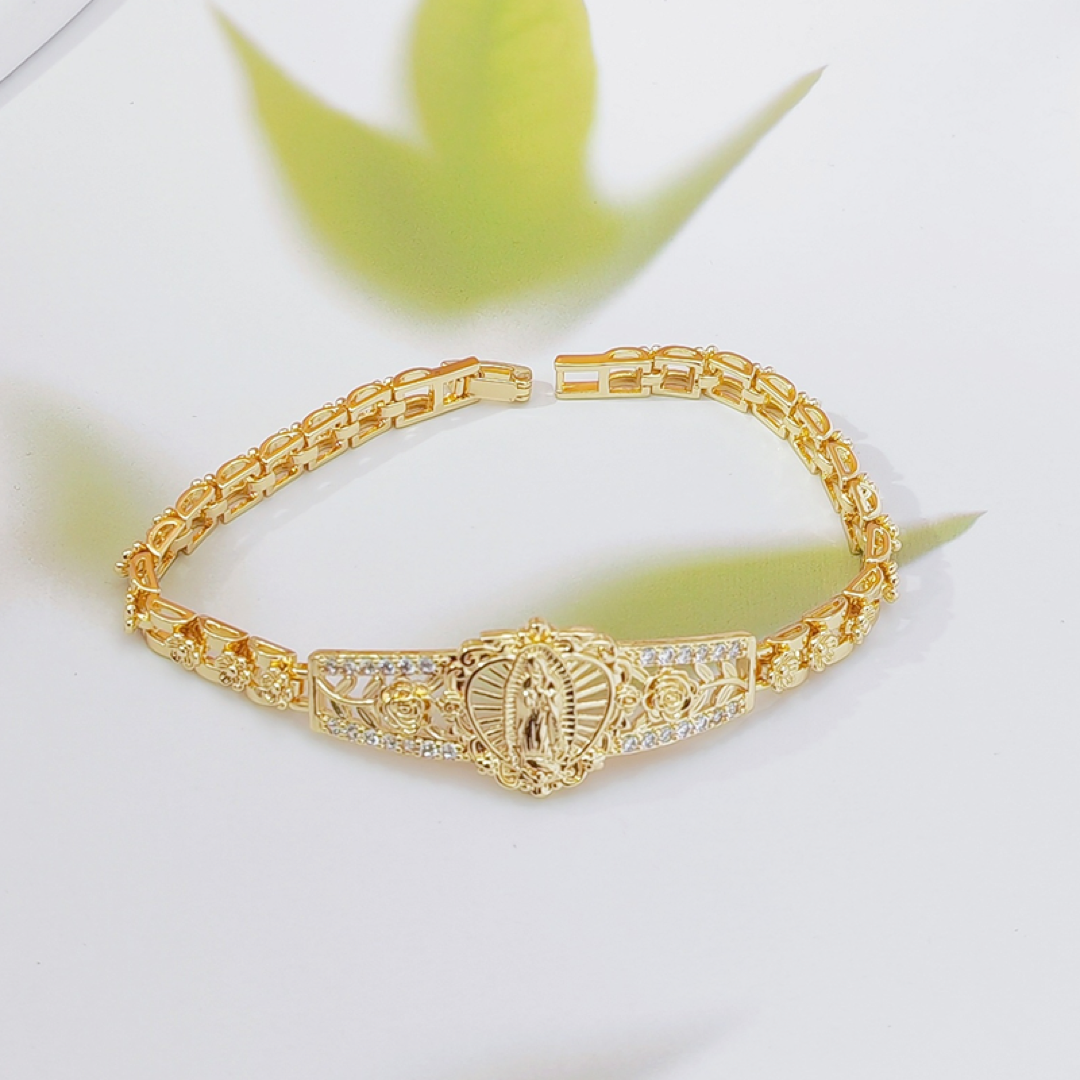 Floral Virgin Mary Bracelet for Daily Devotion
