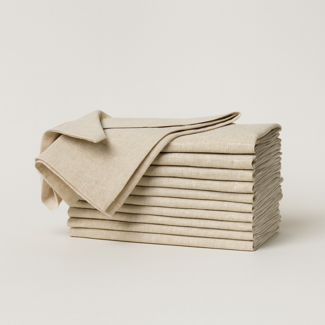 Linen Dinner Napkins for Effortless Hosting – Set of 12