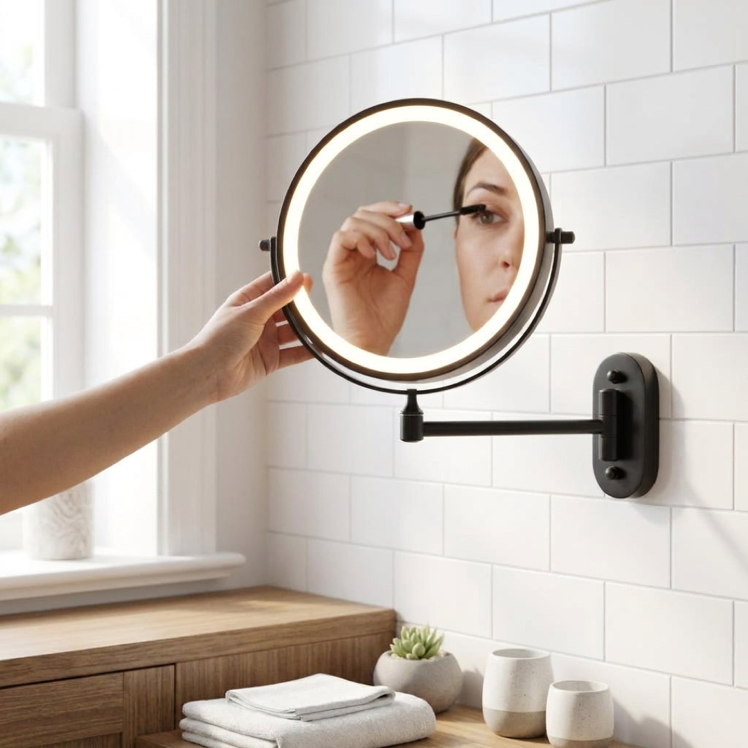 10X Lighted Vanity Mirror for Precise Grooming