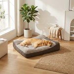 Spacious Bolster Dog Bed for Restful Sleep