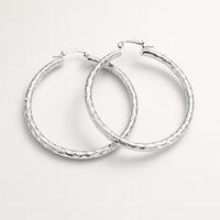 Diamond-Cut Hoop Earrings for Everyday Sparkle