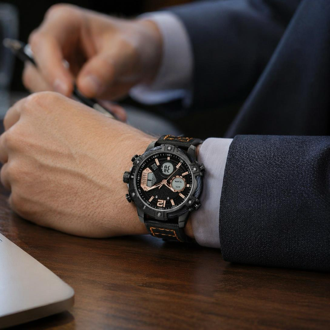 Analog-Digital Sports Watch for Everyday Reliability