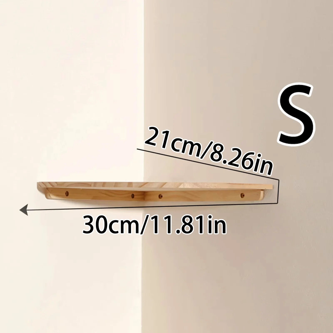 Solid Pine Corner Shelf for Space-Saving Storage