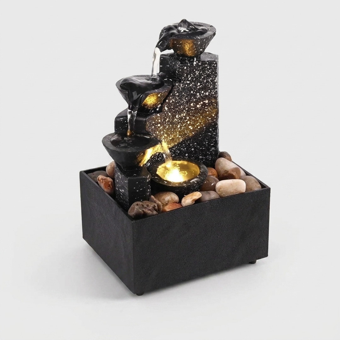 Three-Tier Tabletop Fountain for Calming Spaces