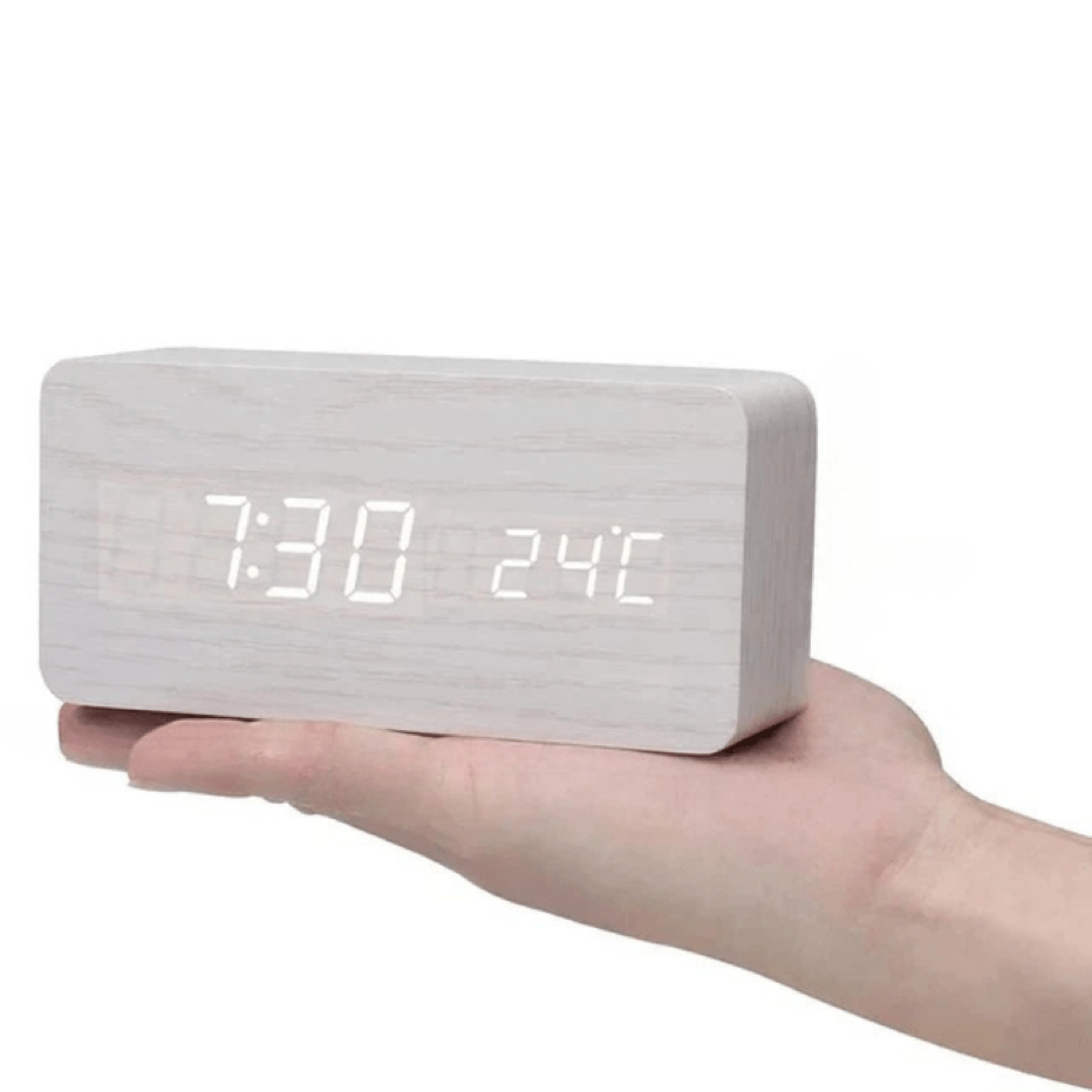 Voice-Activated Wooden Clock for Effortless Timekeeping