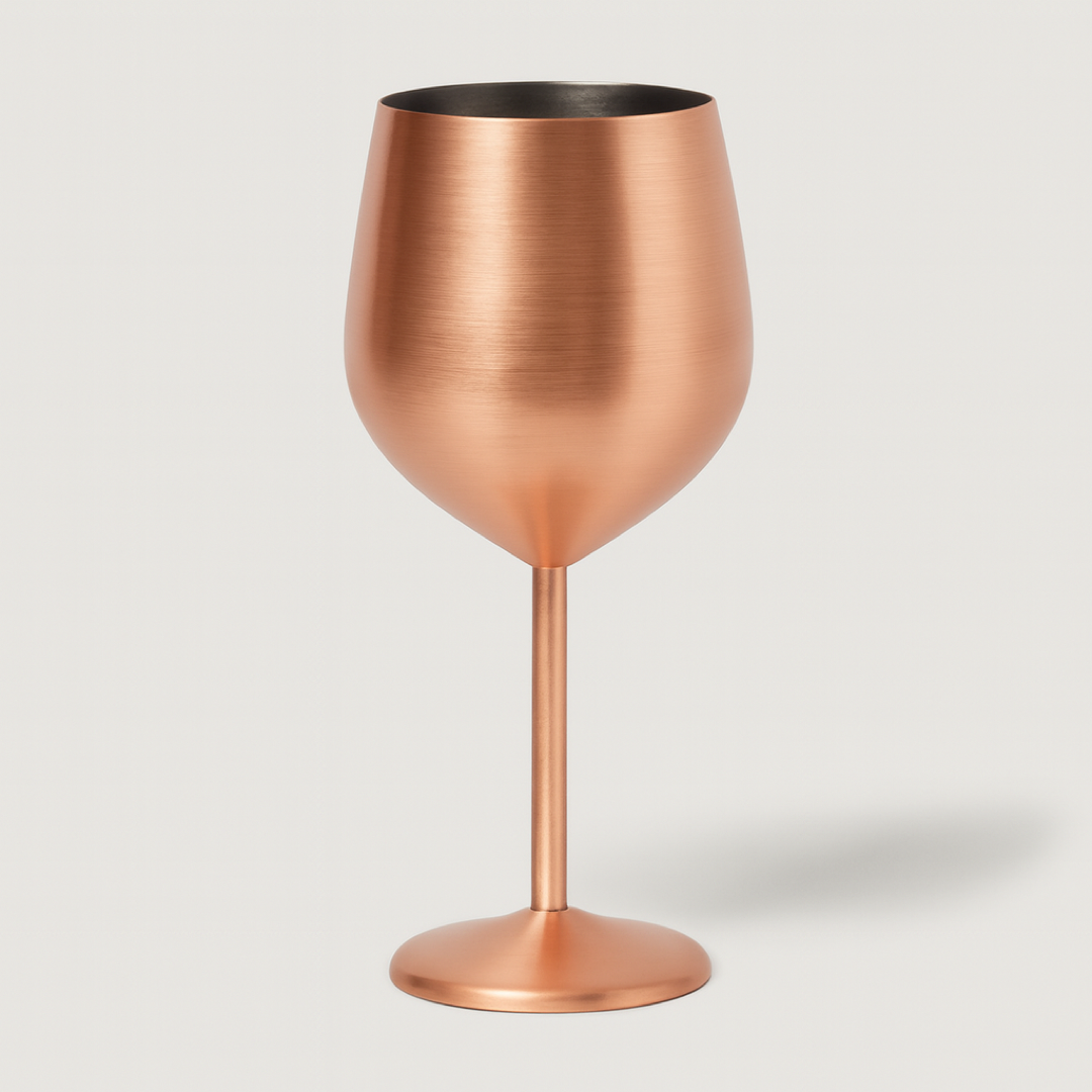 Insulated Steel Wine Goblet Keeps Drinks Chilled