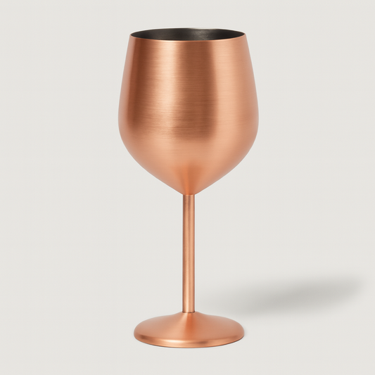 Insulated Steel Wine Goblet Keeps Drinks Chilled