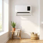 Wall-Mounted Climate Unit With Laundry Rack
